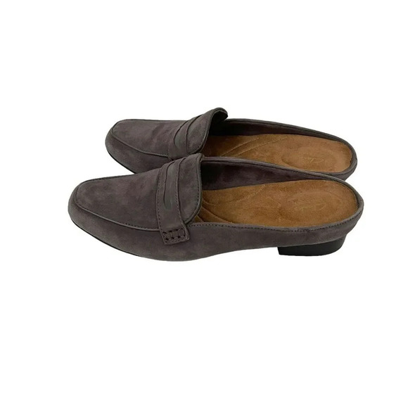 Clarks Keesha Donna Gray Suede Mule Shoes Size 7.5 M - Picture 2 of 10